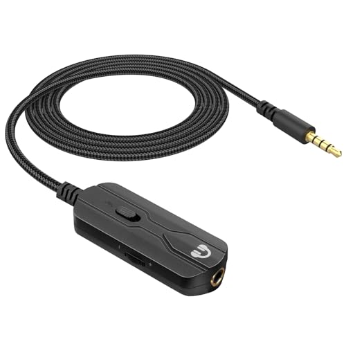 Auhsuxo 3.5mm Headphone Extension Cable with Volume Control and Mute Male to Female Audio Cable Cord Compatible with Bose 700 QC45 QC35 II Sony MDR-XB920 WH-1000XM3 Headphones 5Ft