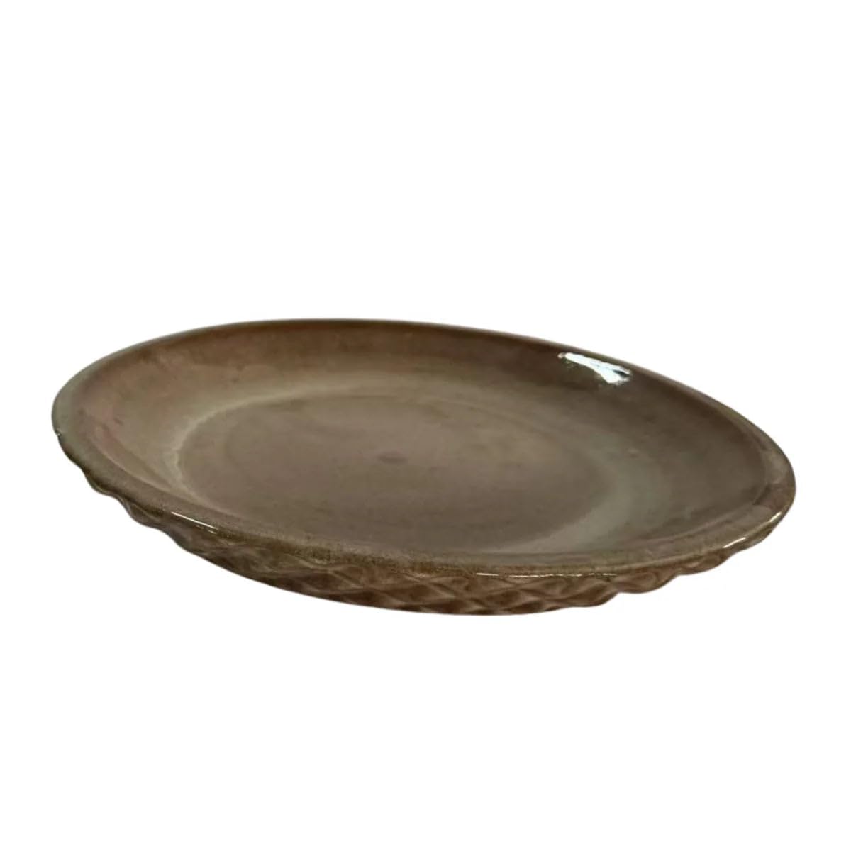 Keramik-Untersetzer Sandfarben Durchmesser: 30 cm, Höhe: 4 cm- Handgefertigt frostsicher
