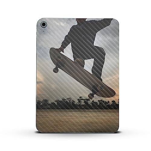Image of MightySkins Carbon Fiber Skin Compatible with Apple iPad 10.9 inch 10th Gen (2022) Full Wrap Kit - Ollie | Protective, Durable Textured Carbon Fiber Finish | Easy to Apply | Made in The USA