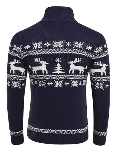 Pull de Noël moche homme COOFANDY tricoté flocon de neige chic - 5