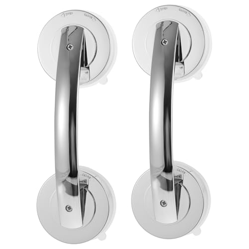 ELAYARD 2 piezas Asideros de Seguridad con Ventosa para Baño de Tiradores Portátiles de Abs para Puertas de Vidrio Barras de Agarre Resistentes y Fáciles de Instalar para Personas Mayores