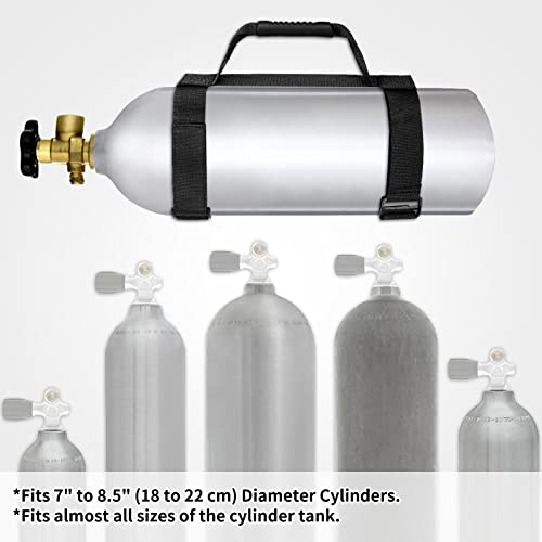 Dawitrly Dive Tank Carrier, Heavy Duty Webbing Scuba Air Tank Band Adjustable Cylinder Holder Carrying Strap With Comfort Handle Black #TOP3