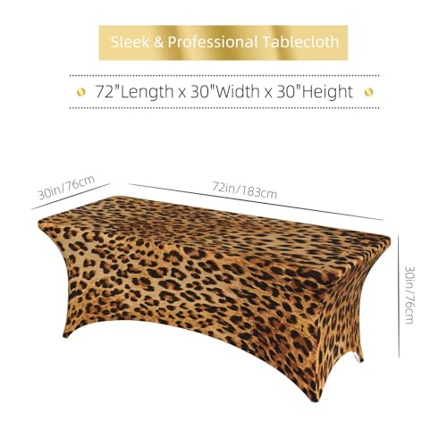 Nappe extensible léopard EdWal 1,8 m anti-pli pour fête