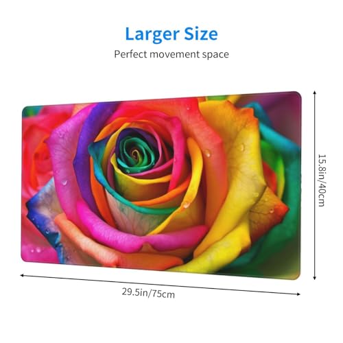 Tapis de souris antidérapant grand format pour protéger le bureau rose - 2