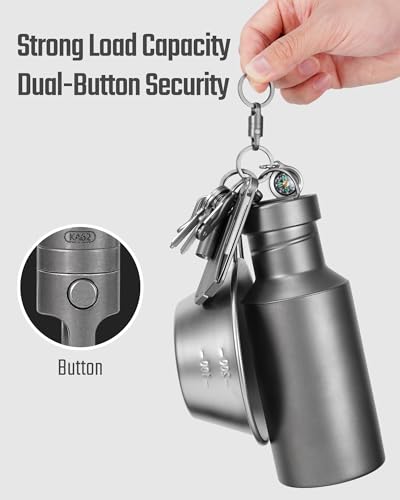Image of KeyUnity Titanium Magnetic Quick Release Keychain, One-Hand Detachable Connector for Car Keys, USB Drives and EDC, Gear, KA62 Compact-1 Pack