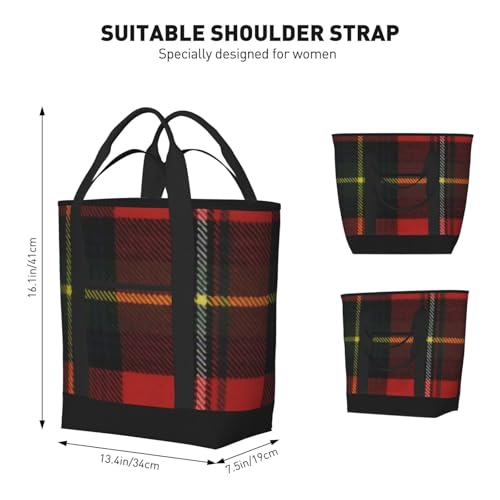 Tartan Large Capacity Insulated Shopping Tote Bag – Keeps Food Cold/Hot For Hours, Ideal For Travel, Groceries & Outdoor Use3