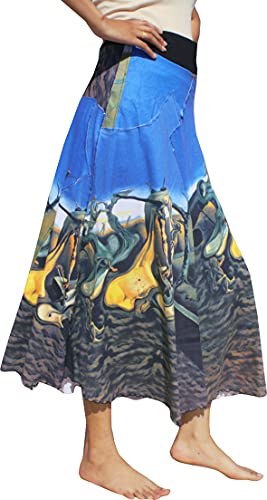 RaanPahMuang Skirt Salvador Dali Monet Gustav Klimt Vincent Van Gogh Edgar Degas