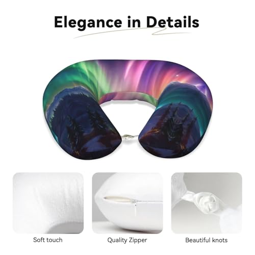 Almohada de Viaje con Espuma Viscoelástica y Funda Negra miniatura 4