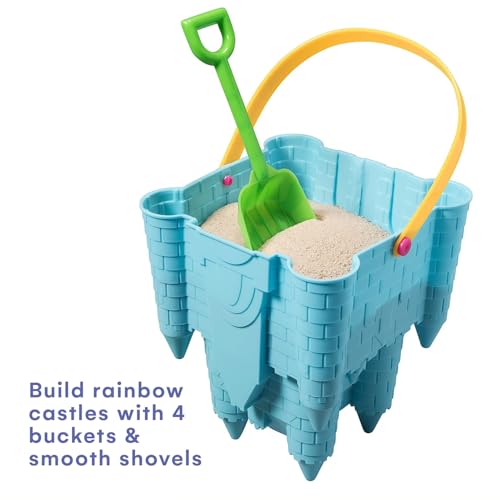 Sand Castle Molds for Kids Set of 4 | Sand Castle Building Kit Beach Toys | Gift Toy for Kids Aged 1 to 9 - Beach Sand Toys Set | Kids Sand Toys Beach Buckets