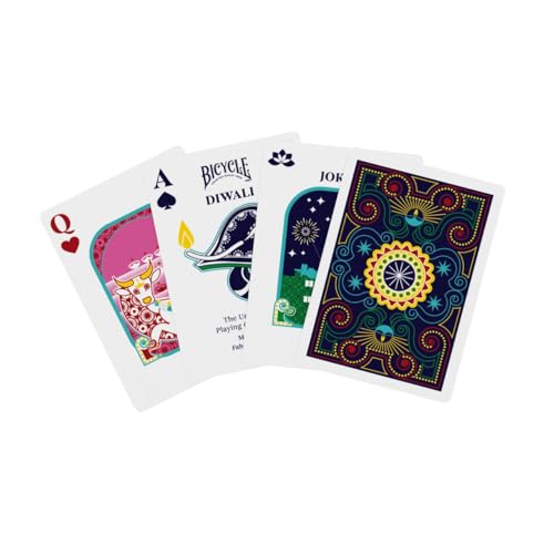Image of Bicycle Diwali, Collectible Standard 52 Deck of Cards, Poker Size, Gifts, Family & Kids Card Game Night