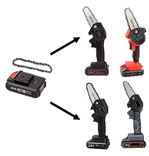 Mini Chainsaw Chain Accessories，1 Chain Saw Chain and 1 Battery for 4-Inch Mini Chainsaw Cordless Electric Handheld Rechargeable Battery Chainsaw