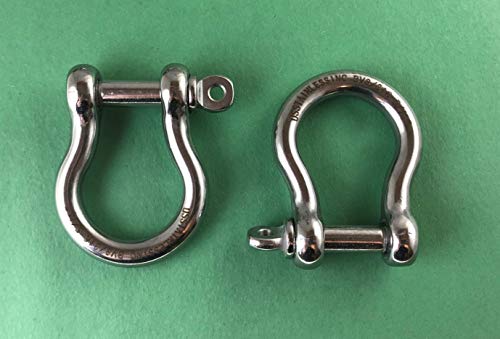 US Stainless Stainless Steel 316 G4 1/4\" by 4\' Windlass Anchor Chain with Forged Bow Shackles