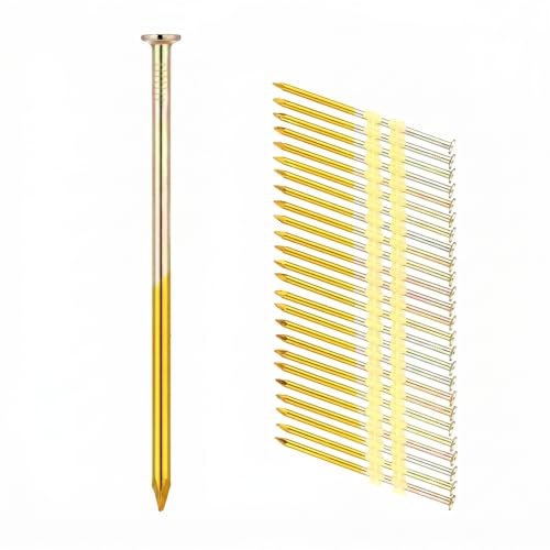 Pasimy 25 Per Box 2-1/2 x 0.120 Inch Framing Nails 21 Eg Degree Smooth Shank Plastic Collated Galvanized Full Round Head Framing Nails