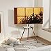 ECOTINY TV staffelei für 43 bis 65 Zoll LCD LED OLED Bildschirm bis zu 35 kg, höhenverstellbar und schwenkbar, tragbarer TV-Ständer Holz mit Holztablett,max VESA 400x400mm, Schwarzes Walnussholz
