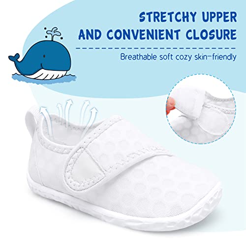 Image of LeIsfIt Toddler Water Shoes Boys Girls Barefoot Aqua Socks Kids Breathable Quick-Dry Swim Shoes for Beach Pool Surf