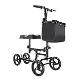 【Mover fácilmente a cualquier lugar】 Con nuestro carrito de rodilla, su recuperación no lo ralentizará ni le impedirá disfrutar de su día. No tiene que preocuparse por no poder moverse, perfecto para navegar por su casa, trabajo, supermercado, parque.