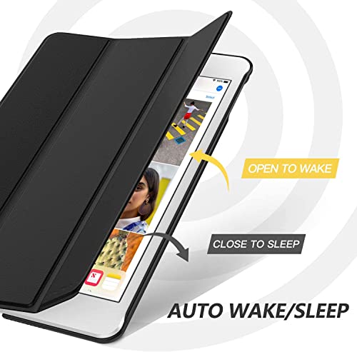 Image of MOCA Case for 7.9 inch inch iPad mini 5 / Mini 4 iPad mini A2133 A2124 A2126 A2125 A1538 A1550 Translucent Back Stand Flip Cover case (Black)