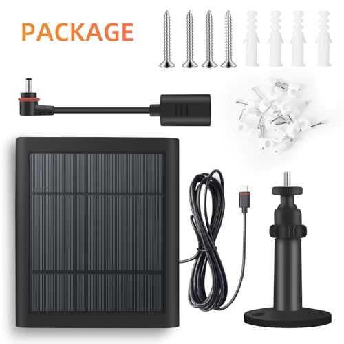 image for Paodekua 2 Pack 4W Solar Charger for Ring Spotlight & Stick Up Outdoor