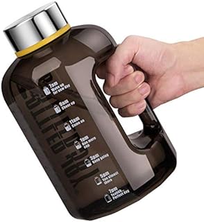 VENNERLI Water Bottles 2.2l Sports Water Bottle with Time Markings - BPA Free Xl Jug Leak Free Large with Handle Durable Reusable for Gym, Training, Hiking, Travel, Office, School