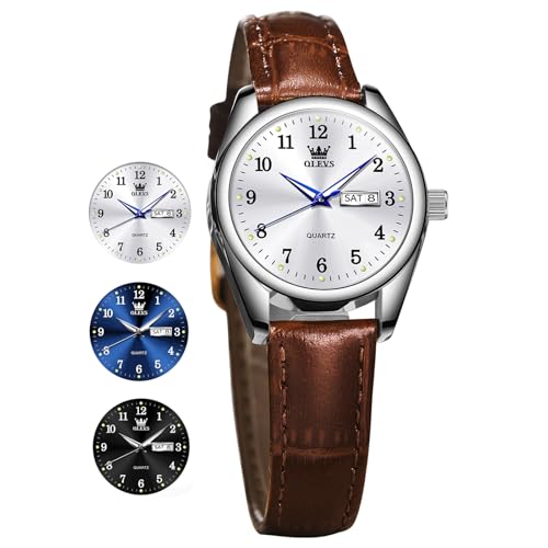 Montre quartz femme OLEVS analogique vintage et étanche pour une lecture de l'heure claire
