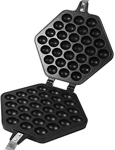 Zerone Forma para fazer bolhas de waffle, liga de alumínio, antiaderente, forma de ovos, faça você m