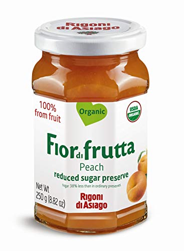 Rigoni Di Asiago Fiordifrutta Organic Fruit Spread, Peach, 8.82 Ounce