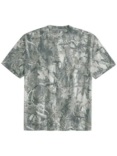 Camo Shirt for Men Women Maple Leaf Print Crewneck T Shirts Summer Tops Graphic Streetwear Y2k Camouflage Unisex Tee