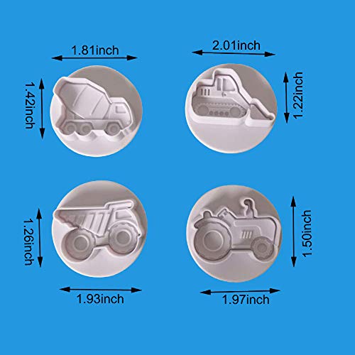 Inspee 8 Pcs Baking Cutter Mold Vehicle Cake Fondant Transport Car Cookie Plunger Diy Decorating Tools #TOP4