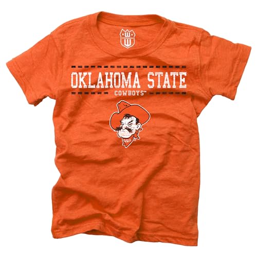 Wes and Willy NCAA Girls S/S Blended Tee,Oklahoma State Cowboys,14,Orange Crush