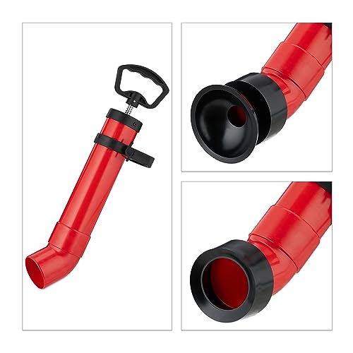 Desatascador de tuberías Relaxdays con 2 accesorios miniatura 6