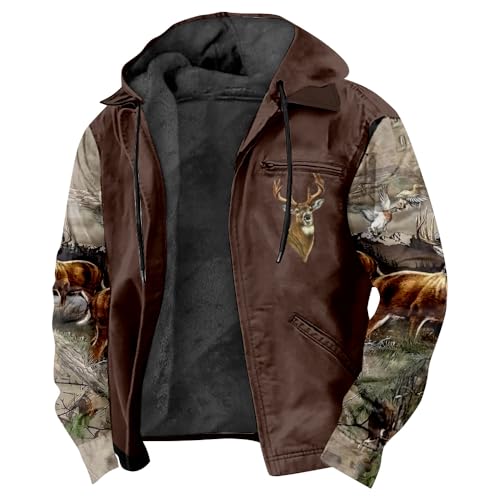 Camouflage Elk Print Deer Hunting Hoodie Unisex XL