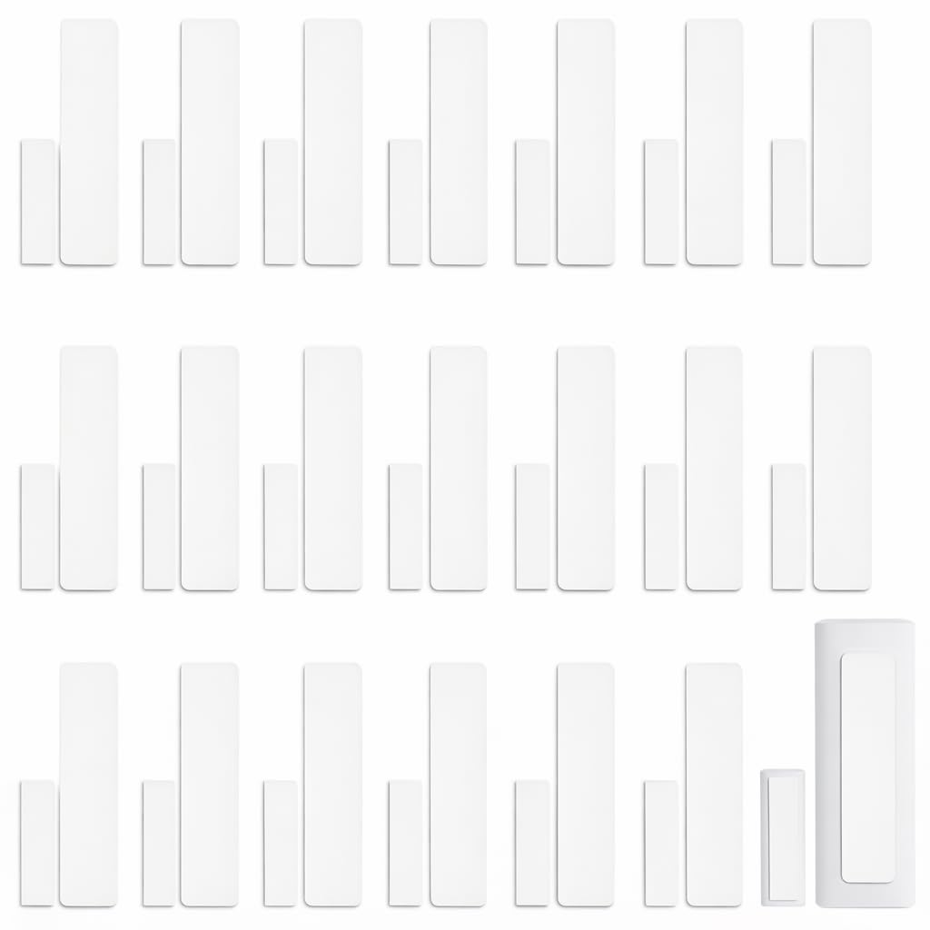 Yanfini 40-Pack Replacement Adhesive Strips — 20 Sensor Pads + 20 Magnet Pads — Compatible with eufy Security Entry Sensors, Pre-Cut for Fast, Tool-Free Installation