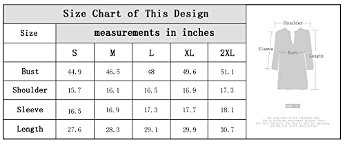 Women's 3/4 Sleeve Boho Shirts Embroidered Peasant Top (2Xl, Black) #TOP6