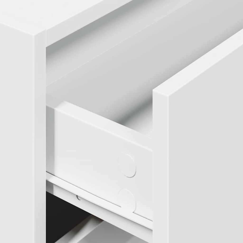 vidaXL Armadio con 2 Cassetti Bianco 60x31x40 cm in Legno Multistrato, armadietto, credenza, Armadio Buffet credenza, vetrina, Mobile Soggiorno