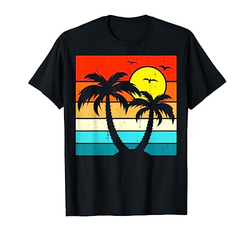 Funny surfing summer retro vintage sunset gifts for surfing Camiseta