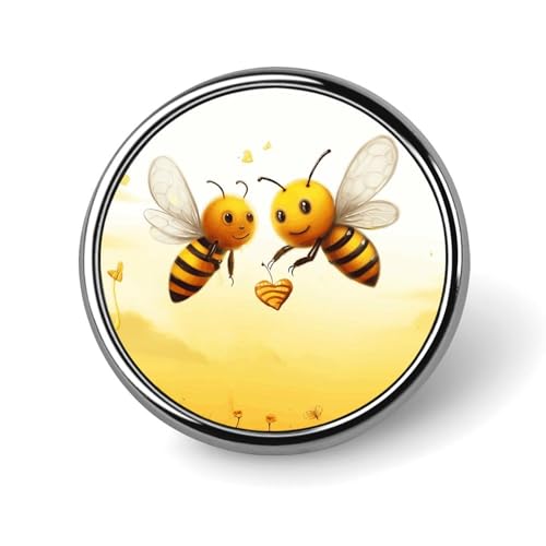 Bee Love Honey �o�b�W�z���_�[ �▭�ȃ��E���h�o�b�W �G�s���t�� DIY �{�^���o�b�W �p�[�\�i���C�Y���^���{�^���s�� �t�@�b�V�����u���[�` �N���t�g �M�t�g �ߗ� �����s��
