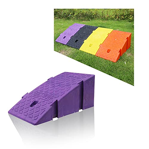 Rampa per vialetto resistente, altezza 20 cm, per garage, marciapiede, camion, scooter, moto, sedia a rotelle, viola, 45 x 25 x 20 cm