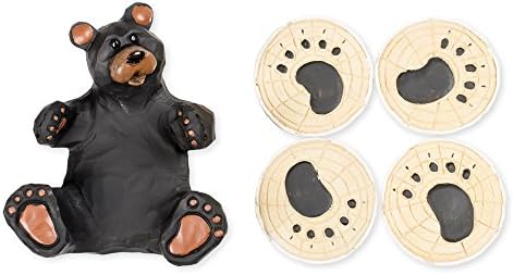 Set of 4 Bear Coasters 8 x 7 x 4 Inch Resin Crafted Tabletop Figurine image 4