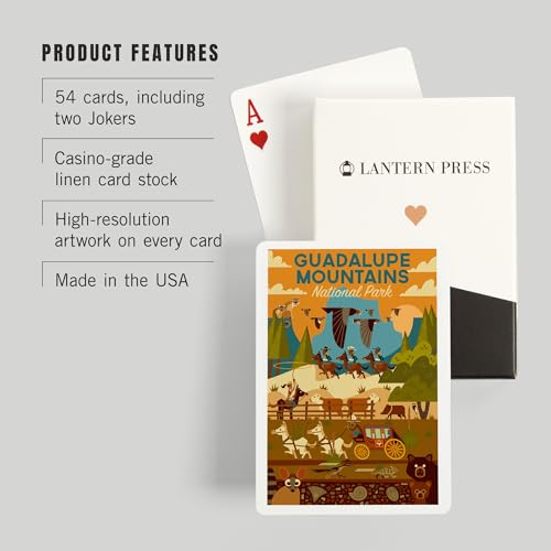 Baraja de Póker Lantern Press Guadalupe Mountains 52 cartas miniatura 3