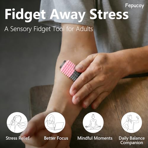FEPUCOY 2Pc Little Ouchies 5-in-1 Pain Stim Fidget, Extra Sharp Spiky Fidget for ADHD & Stimming, Smooth Spinner & Slider | Functional EDC Pocket Fidget for Focus & Anxiety Relief(Red & Pink) by Fepucoy - Image 5