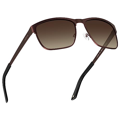 CARFIA Metal Mens Sunglasses Polarized UV400 Protection for Driving Fishing Hiking Golf Everyday Use CA5225