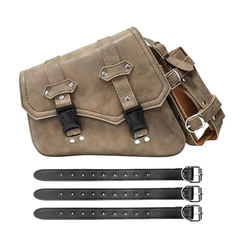 Sacoche arrière de moto en cuir PU premium finition rétro