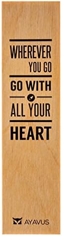 Wherever You Go, Go with All Your Heart - Graduation Gift Wood Bookmark Entrepreneur Quote Inspirational Quotes Self Improvement Travel Made in USA Misc. Supplies – January 10, 2014