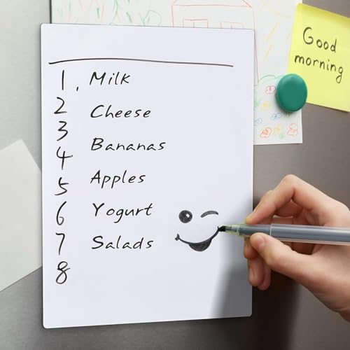 Image of AccuPrints Planner Vinyl, Magnetic White Board Planner Sheet (30x30cm, Landscape) with Marker Pen - Dry Erase Flexible Writing Film for Kitchen Fridge /Office Godrej /Metal Wardrobe