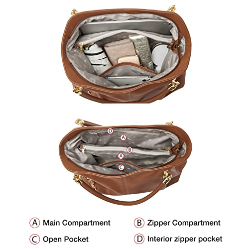 Image of FOXLOVER Soft Genuine Leather Medium Purses for Women Tote Bag Handbags with Top-handles Shoulder Satchel Purse