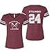 Women's Teen Wolf Beacon Hills Stilinski 2-Sided V-Neck - Small Maroon