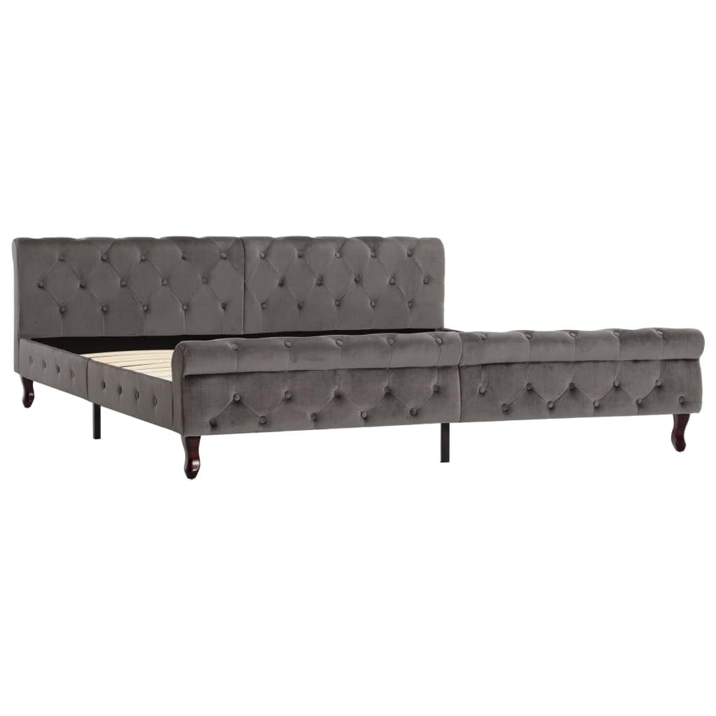 Velluto grigio premium trasformabile divano letto angolare 200x200 cm