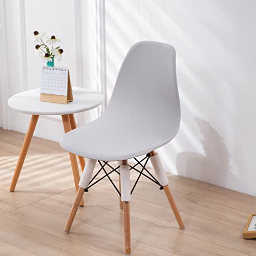 KFMON 1/2/4 Piezas Fundas para Sillas de Bar Lavables de Color Sólido, Fundas para Asientos de Sillas para Sillas sin Brazos de 42-46 cm, Fundas Impresas de Estilo Nórdico para Comedor,