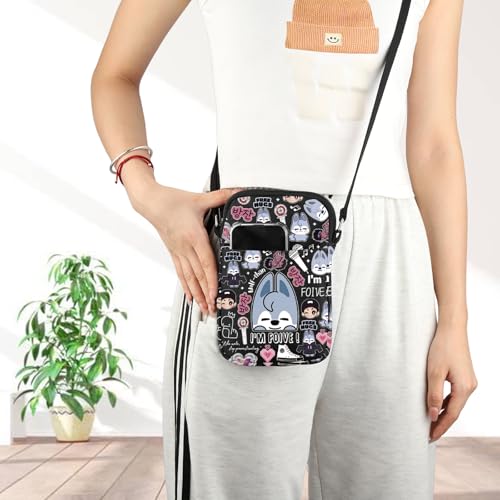 Image of JNIAP Korean Group Stay Crossbody Bag Korean Group Stay Wolf Gifts I'm Foive Gifts Stay Merchandise Stay Wolf Shoulder Bag