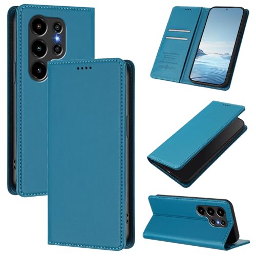 �X�}�z�P�[�X �Ή��@�� for Blackview Wave 10 �X�}�z�P�[�X�y�J�[�h�z���_�[�E�E�H���b�g�E�}�O�l�b�g�o�b�N���E�t���b�v�E�X�^���h�@�\�t���zLakeBlue